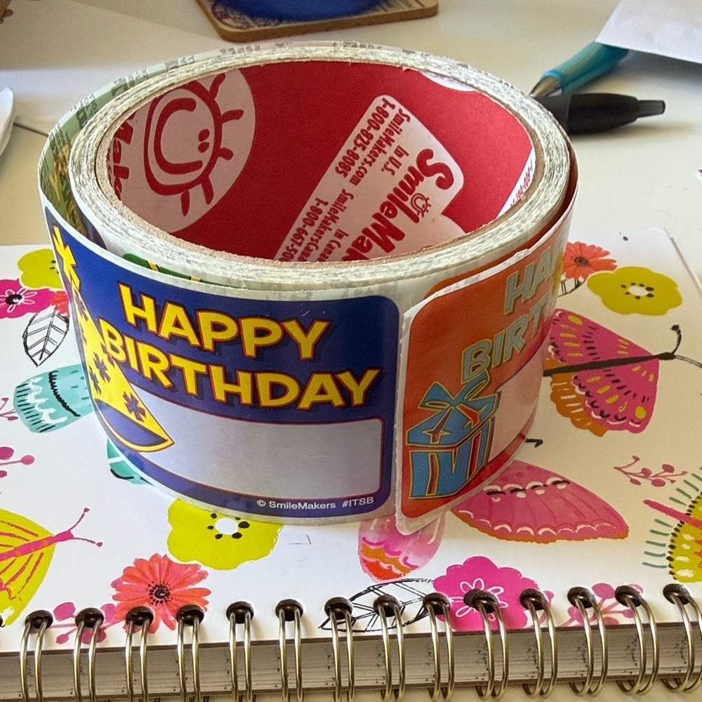 SmileyMakers Happy Birthday Sticker Roll - Picture 3 of 3